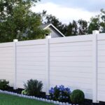 Horizontal White Vinyl Fence Panels Burlington
