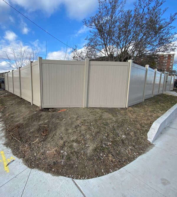 Tan Vinyl Fence Panels Burlington