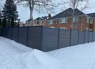 Composite Fence Panels-Composite Fence Panels-Aluminum Composite Fence-Aluminum Horizontal Slat Fence Panels-Aluminum Fence Installed in Burlington