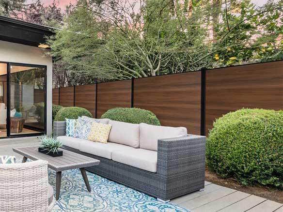 Composite Privacy Screens-Composite-Fence Panels installed in Barrie