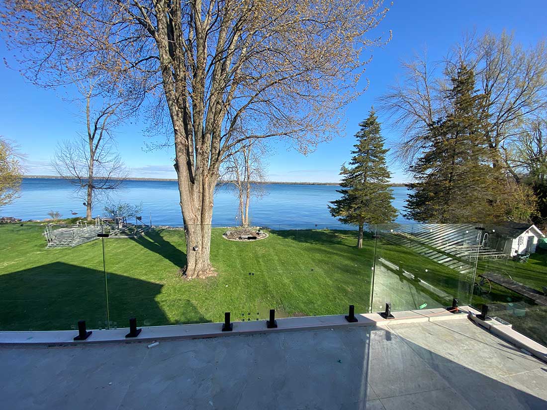 Spigot Frameless Glass Railings Installed in Barrie