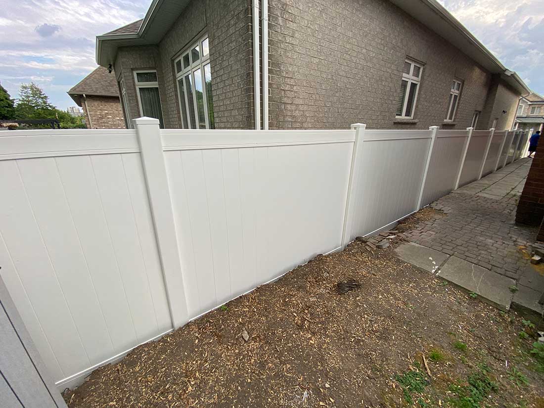 White Vinyl Fence Panels-Vinyl Fence-Vinyl Privacy Fence Installed in Burlington