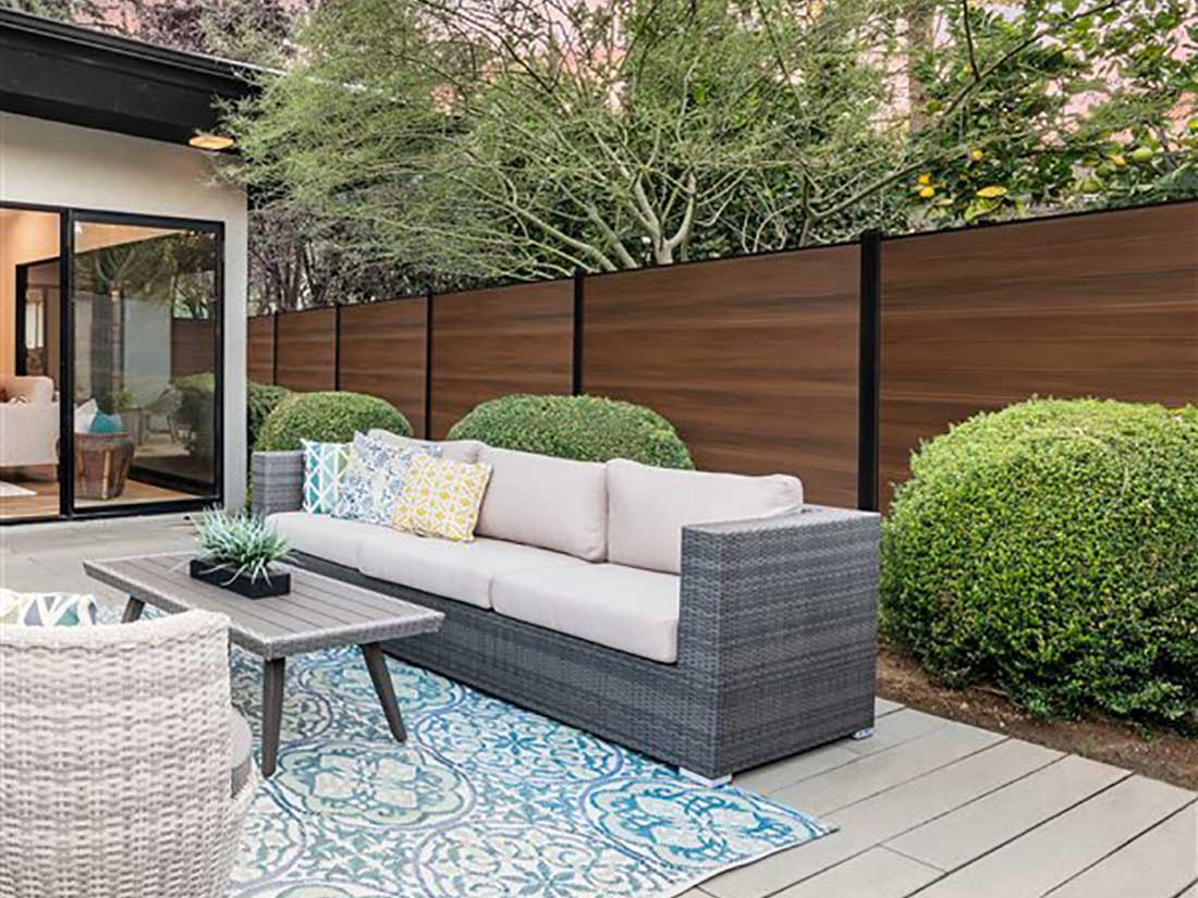 Wood Grain Vinyl Fence Panels-Vinyl Fence-Vinyl Privacy Fence Installed in Barrie