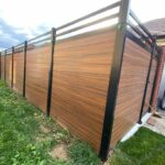 Wood Grain Vinyl Fence Panels-Wood Grain Vinyl Fence Panels installed in Burlington